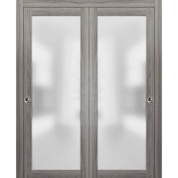 Sartodoors French Interior Door, 18" x 84", Ginger Ash PLANUM2102DBD-GA-6096